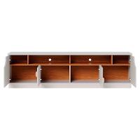 Rack Santorini E Painel Nilo Tv 75 Pol 200 Cm Off White Matte Freijo Colibri - 5