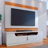 Rack Santorini E Painel Nilo Tv 75 Pol 200 Cm Off White Matte Freijo Colibri - 8