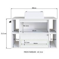Gabinete Para Banheiro Com Cuba 01 Gav 80cm Branco Proddy - 3