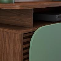 Rack Bancada Tv 75 Pol 180 Cm Jurere Amendoa Hortela Colibri - 8