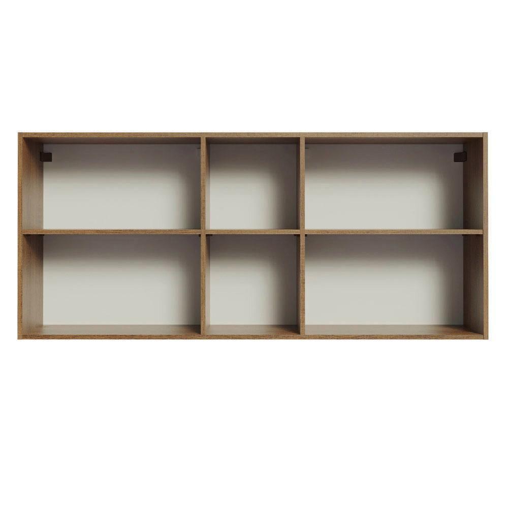 Armário Aéreo 150 Cm 2 Portas E 2 Nichos Rustic/crema Agata Madesa Rustic/crema - 5