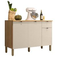 Balcao Com Tampo 120 Cm Mdf Vert Plus Freijo Soft Ktp - 1