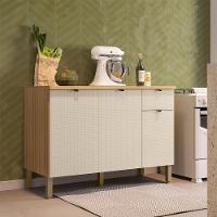 Balcao Com Tampo 120 Cm Mdf Vert Plus Freijo Soft Ktp - 7