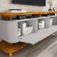 Painel Icarai E Rack Guarapari Tv 75 Pol 180 Cm Naturalle Off White Bechara - 5