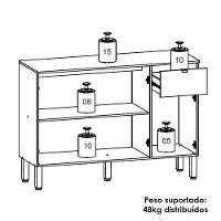 Balcao Cozinha 120 Cm Mdf Vert Plus Freijo Soft Ktp
