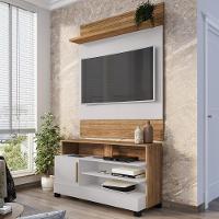 Painel Guaratuba E Rack Pipa Tv 48 Pol 108 Cm Cinamomo Off White Bechara - 2