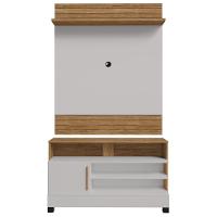 Painel Guaratuba E Rack Pipa Tv 48 Pol 108 Cm Cinamomo Off White Bechara - 5