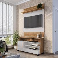 Painel Guaratuba E Rack Pipa Tv 48 Pol 108 Cm Cinamomo Off White Bechara - 7