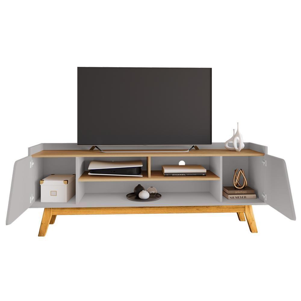 Rack Bancada Tv 65 Pol 160 Cm Turim Off White Cinamomo Bechara - 4