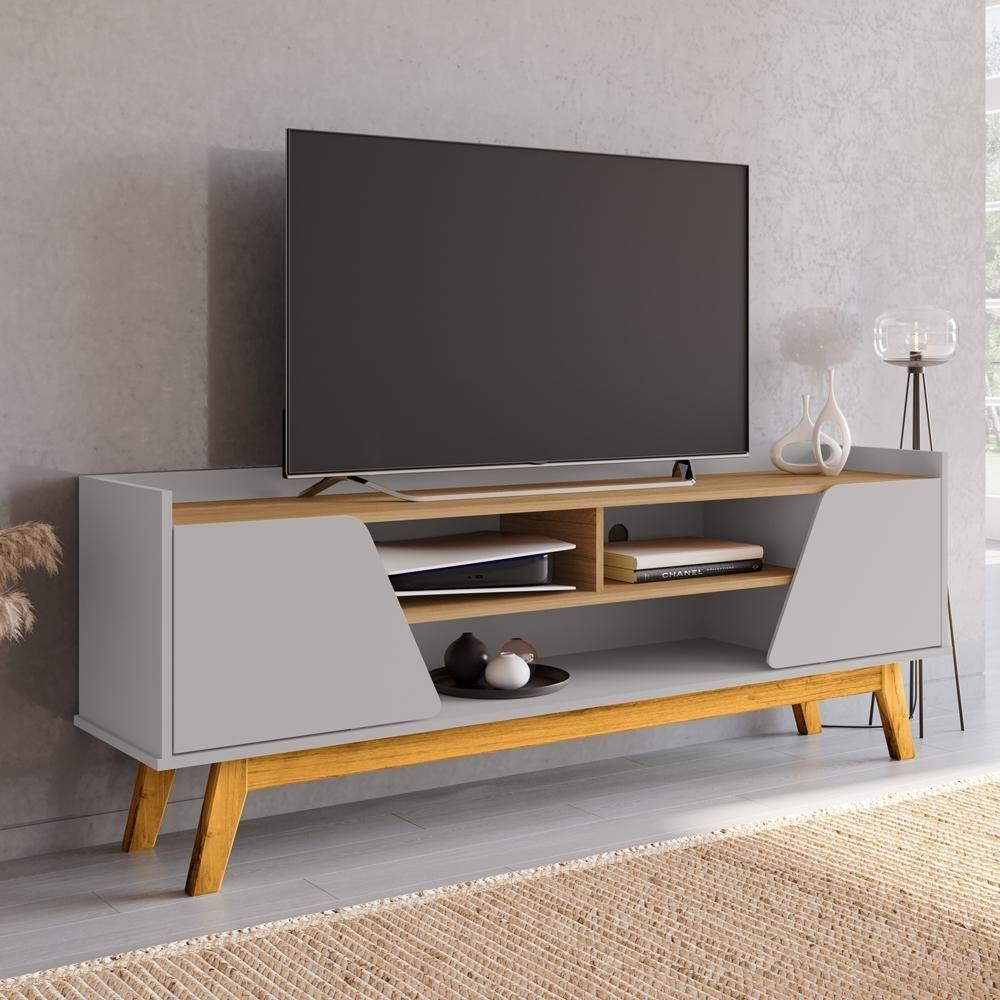 Rack Bancada Tv 65 Pol 160 Cm Turim Off White Cinamomo Bechara - 6