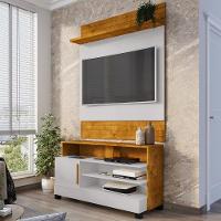 Painel Guaratuba E Rack Pipa Tv 48 Pol 108 Cm Naturalle Off White Bechara - 1