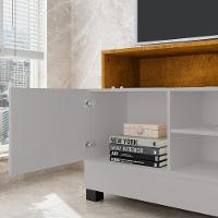 Painel Guaratuba E Rack Pipa Tv 48 Pol 108 Cm Naturalle Off White Bechara - 3