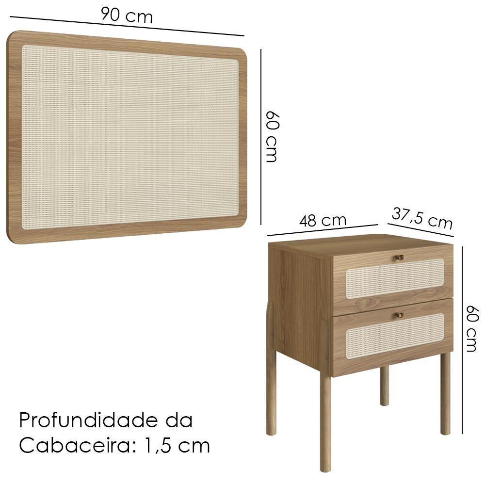Cabeceira Solteiro E Mesa Cabeceira Palinha 27976 Hanover Artesano Hanover - 3