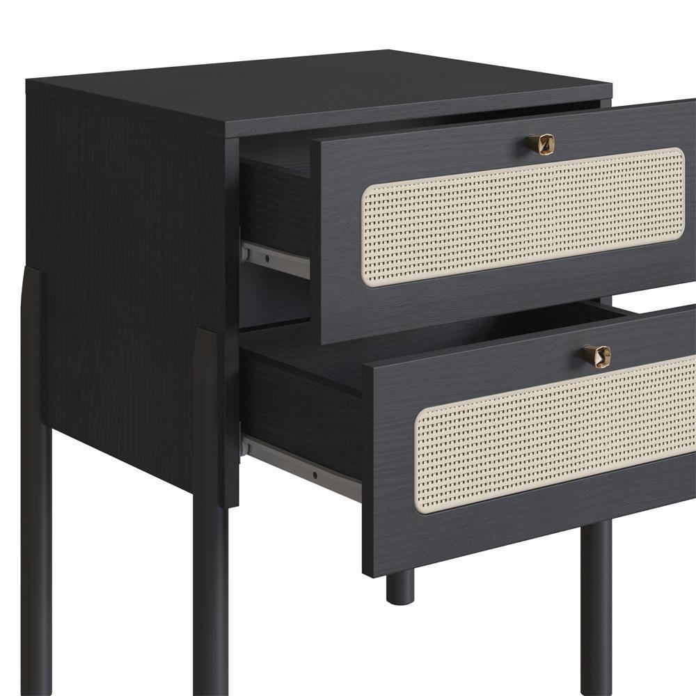 Cabeceira Casal 160 Cm 02 Mesas Cabeceira Palinha 27978 Nero Preto Artesano - 5