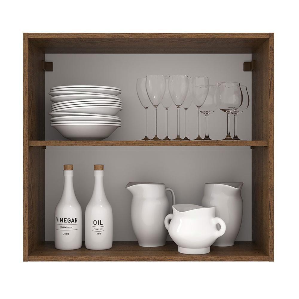 Armário Aéreo 70 Cm 2 Portas Rustic/crema Agata Madesa Rustic/crema - 8