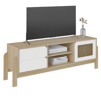 Rack Bancada Tv 65 Pol Nature 160 Cm Branco Naturale Arly