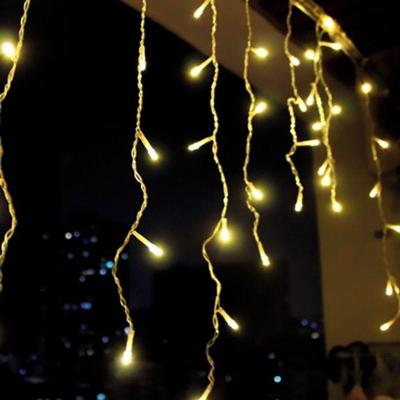 7 Metros Cascata Com 300 Lampadas Led Pisca Natal De Tomada Branco Quente