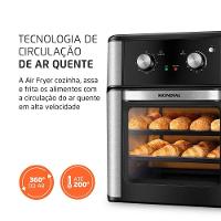 Fritadeira Air Fryer Forno Oven Mondial 2000W Preto 12L AFON-12L-AB 220V