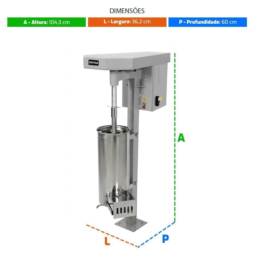 Despolpadeira De Açaí E Frutas Similares Profissional 10l 1/2 Cv Dg.10 Metvisa 220V - 3