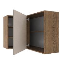 Armário Aéreo De Canto 1 Porta Para Linha De 60 Cm De Profundidade Rustic/crema Agata Madesa - 7