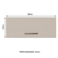 Armário Aéreo 80 Cm 1 Porta Basculante Rustic/crema Agata Madesa Rustic/crema - 9