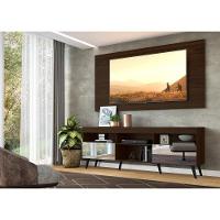 Rack Com Painel Tv 65" Retrô Com Espelho Flórida Multimóveis V3138 Duna/Preto Duna/Preto - 2