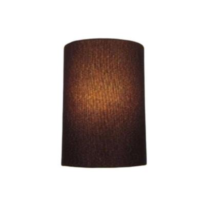 Arandela Meia Cana Retro Md-2003 Cúpula Em Tecido 25-18x10cm Café - Bivolt