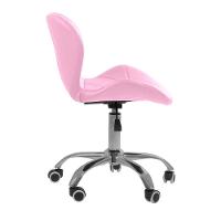 Kit 4 Cadeiras Office Eiffel Slim Com Base Giratória E Ajustável Rosa