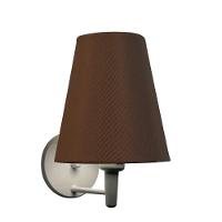 Arandela Cone Md-2007 Base Branco Cúpula Em Tecido 20-08x18cm Café - Bivolt - 3