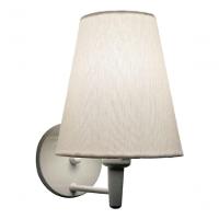 Arandela Cone Md-2007 Base Branco Cúpula Em Tecido 20-08x18cm Branco - Bivolt