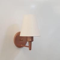 Arandela Cone Md-2004 Base Cobre Cúpula Em Tecido 14-14x07cm Algodão Crú - Bivolt - 3