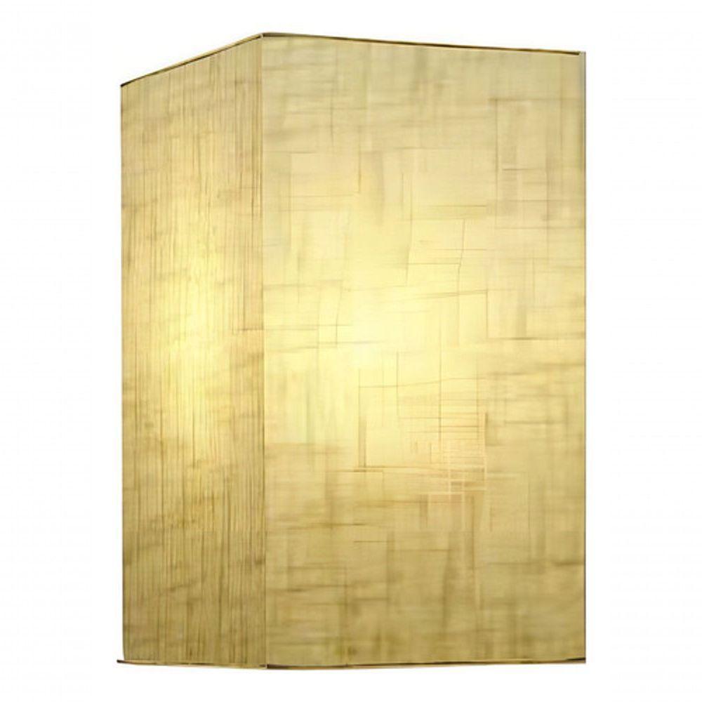 Arandela Retangular Retro Md-2002 Cúpula Em Tecido 25-16x10cm Rustico Bege - Bivolt - 4