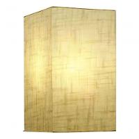 Arandela Retangular Retro Md-2002 Cúpula Em Tecido 25-16x10cm Rustico Bege - Bivolt