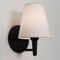 Arandela Cone Md-2004 Base Preto Cúpula Em Tecido 14-14x07cm Branco - Bivolt - 8