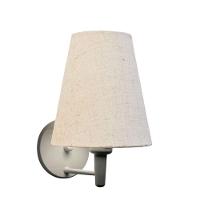 Arandela Cone Md-2007 Base Branco Cúpula Em Tecido 20-08x18cm Rustico Bege - Bivolt - 3