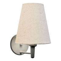 Arandela Cone Md-2007 Base Branco Cúpula Em Tecido 20-08x18cm Rustico Bege - Bivolt - 6