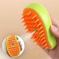 Escova Autolimpante 3 Em 1 Para Pets A Vapor Com Spray - 7