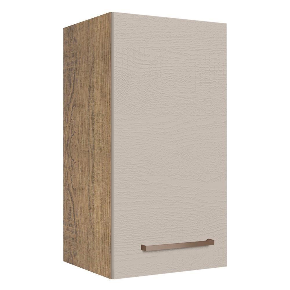 Armário Aéreo 35 Cm 1 Porta Rustic/crema Agata Madesa Rustic/crema - 1