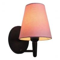 Arandela Cone Md-2004 Base Preto Cúpula Em Tecido 14-14x07cm Rosa Bebê - Bivolt - 6