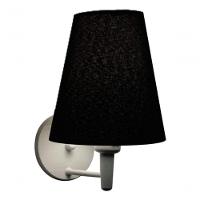 Arandela Cone Md-2007 Base Branco Cúpula Em Tecido 20-08x18cm Preto - Bivolt - 6