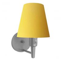 Arandela Cone Md-2013 Cinza C- Inter Liga E Desl Cúpula Em Tecido Amarelo - Bivolt - 3