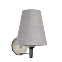 Arandela Cone Md-2007 Base Branco Cúpula Em Tecido 20-08x18cm Rustico Cinza - Bivolt - 3