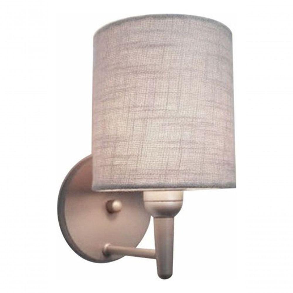 Arandela Cilindrica Md-2009 Base Cinza Cúpula Em Tecido 14x15cm Cinza - Bivolt - 7