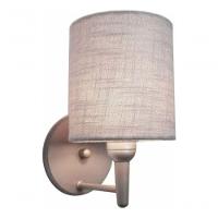 Arandela Cilindrica Md-2009 Base Cinza Cúpula Em Tecido 14x15cm Cinza - Bivolt