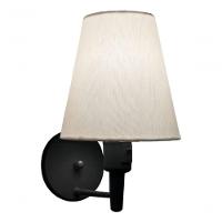 Kit-2 Arandela Cone Md-2013 Preto C- Inter Liga E Desl Cúpula Em Tecido Branco - Bivolt