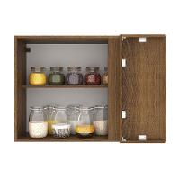 Armário Aéreo De Canto 1 Porta Rustic/crema Agata Madesa Rustic/crema - 9