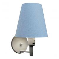 Arandela Cone Md-2013 Branco C- Inter Liga E Desl Cúpula Em Tecido Azul Bebê - Bivolt - 3