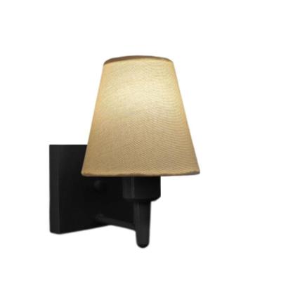 Arandela Quadrada Md-2034 Preto Cúpula Em Tecido Cone Algodão Crú - Bivolt