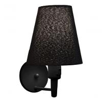 Kit-2 Arandela Cone Md-2013 Preto C- Inter Liga E Desl Cúpula Em Tecido Preto - Bivolt - 6