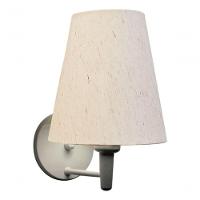 Kit-2 Arandela Cone Md-2007 Base Branco Cúpula Em Tecido 20-08x18cm Linho Bege - Bivolt - 6